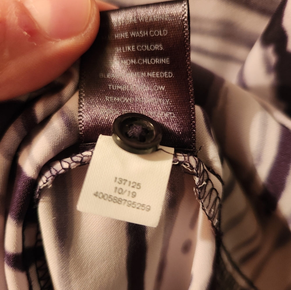 Simply Vera Vera Wang Striped Purple and White Blouse - Picture 5 of 5